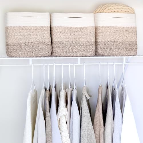 Juego de 3 Canastas Tejidas de Cuerda de Algodón - Imagen 6