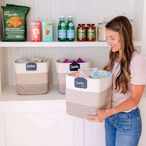 Juego de 3 Canastas Tejidas de Cuerda de Algodón - Imagen 9