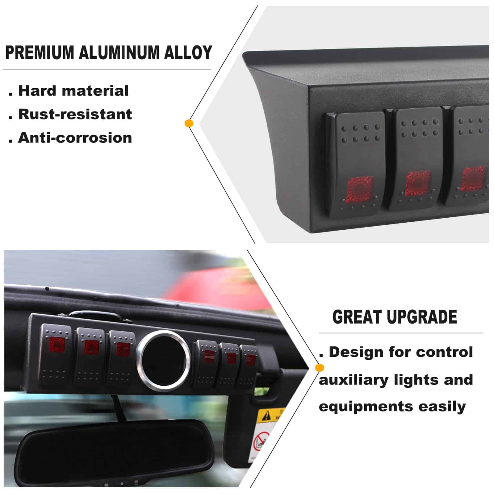 Panel de interruptores de 6 vías para techo con caja de - Imagen 3
