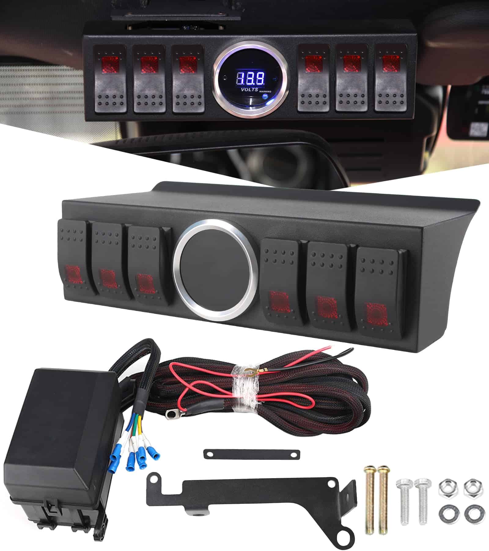 Panel de interruptores de 6 vías para techo con caja de