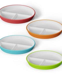 Platos de Porcelana para Niños con Fundas de Silicona