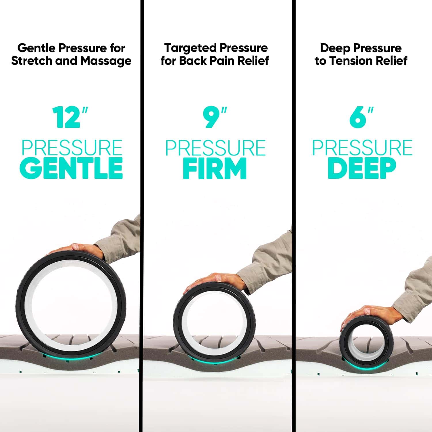 FitBeast Back Roller - Rueda de Masaje de Tejido Profundo, - Imagen 6