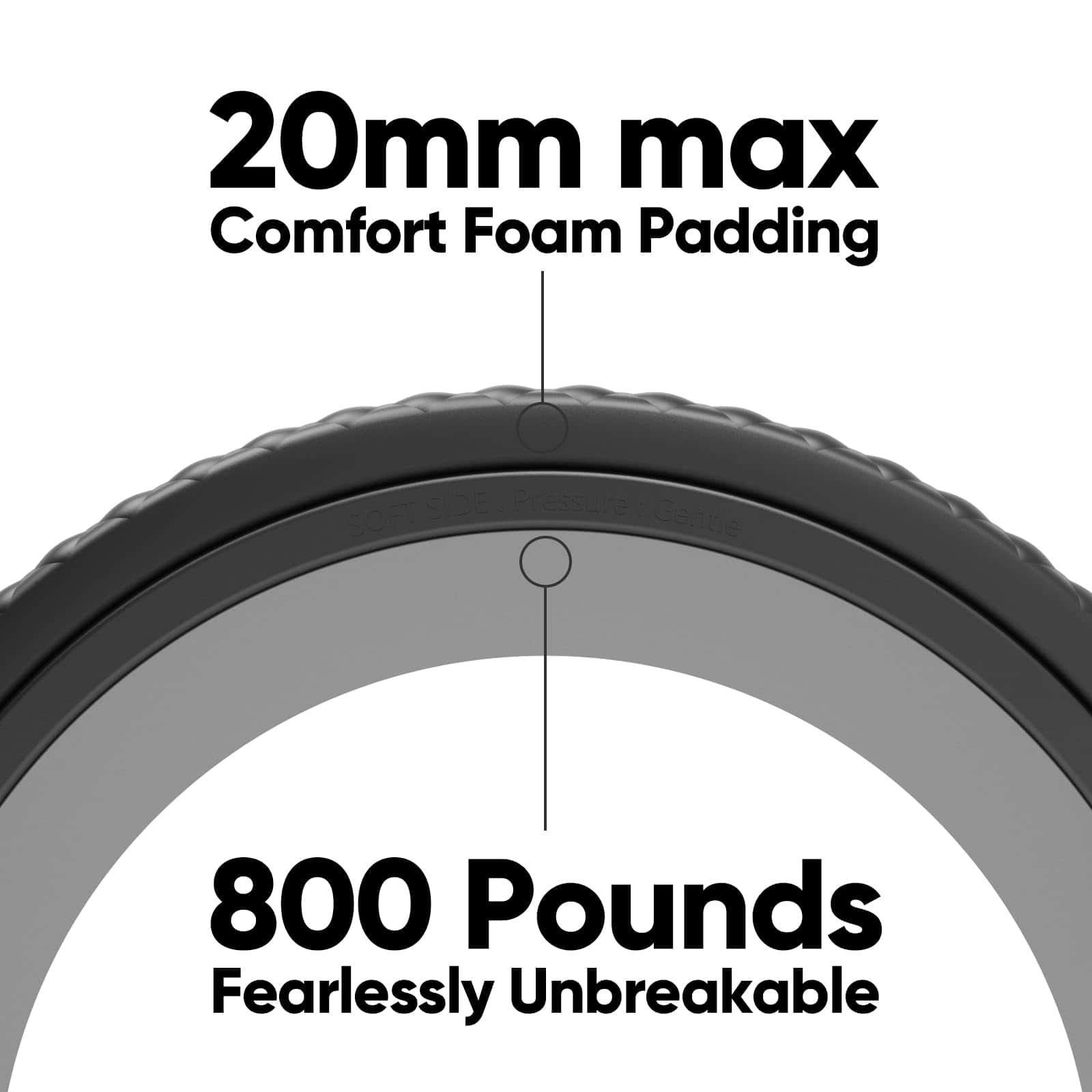 FitBeast Back Roller - Rueda de Masaje de Tejido Profundo, - Imagen 5