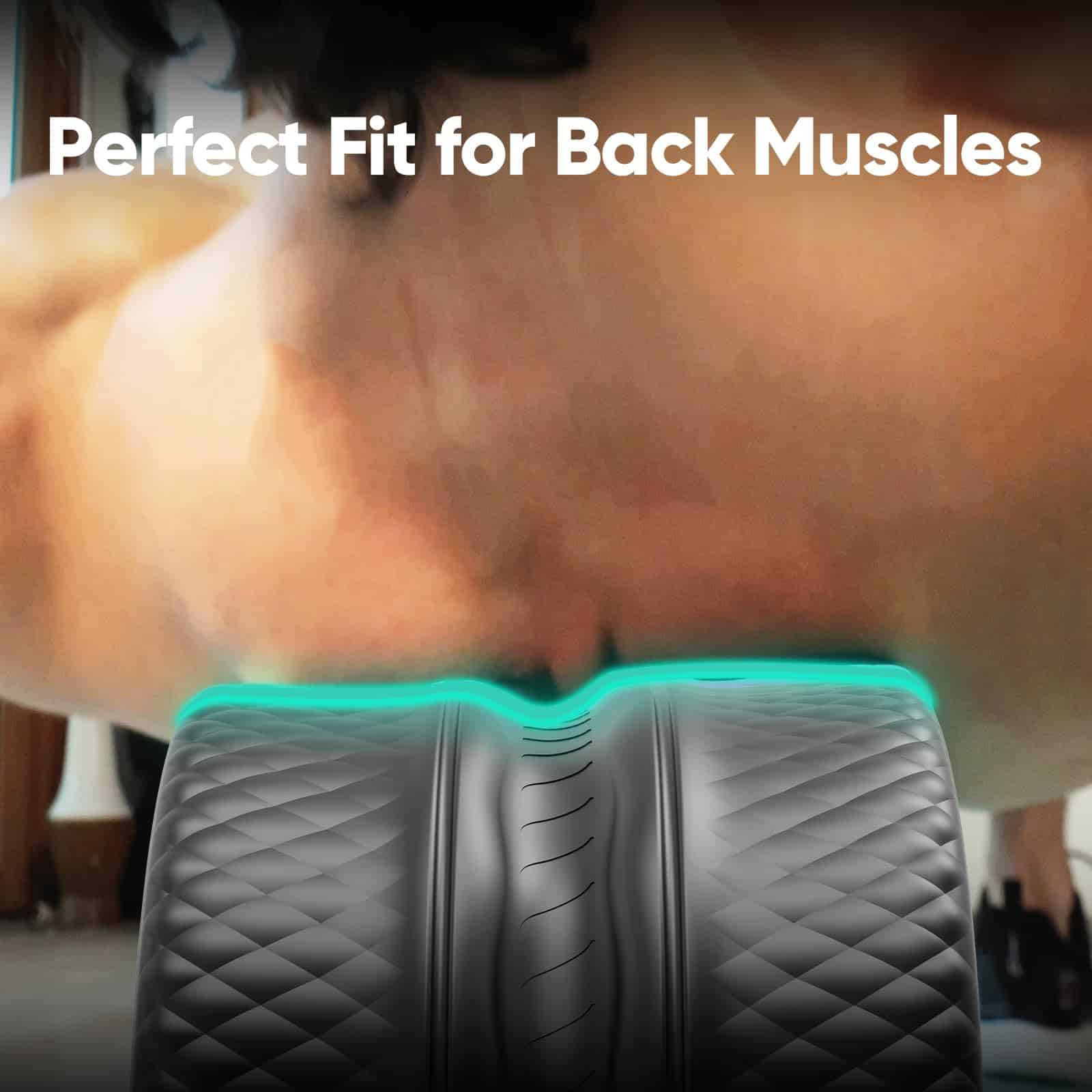 FitBeast Back Roller - Rueda de Masaje de Tejido Profundo, - Imagen 3