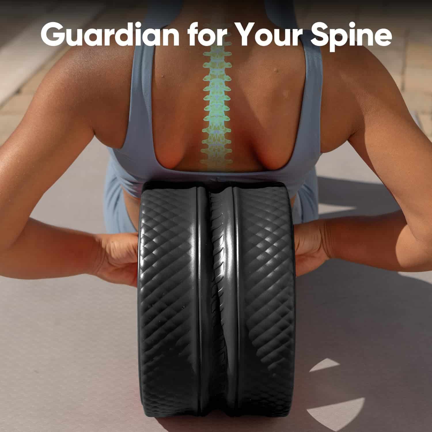 FitBeast Back Roller - Rueda de Masaje de Tejido Profundo, - Imagen 4