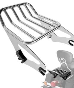 Parrilla de equipaje desmontable de dos posiciones cromada