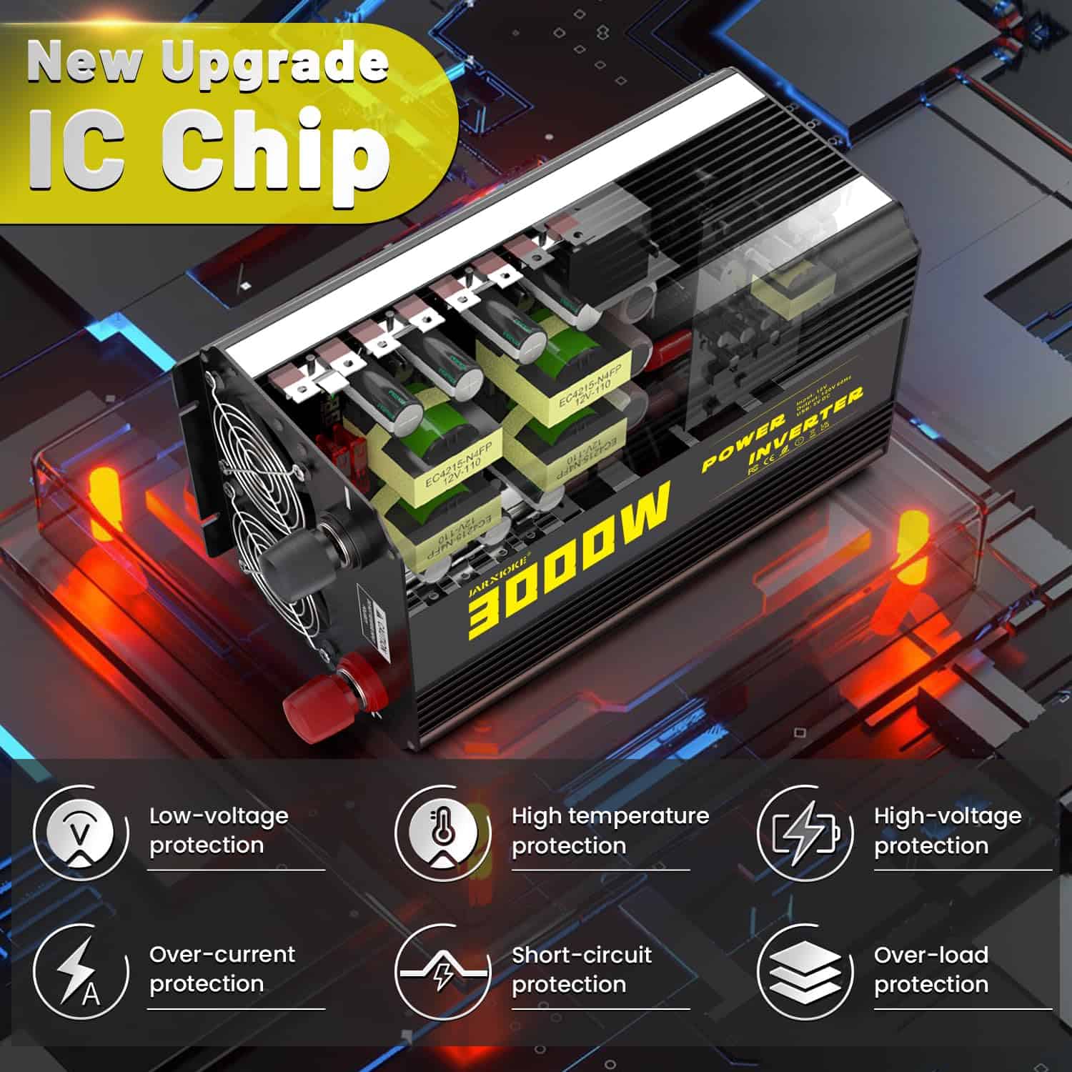 Inversor de Potencia de Onda Sinusoidal Modificada de 3000 - Imagen 4