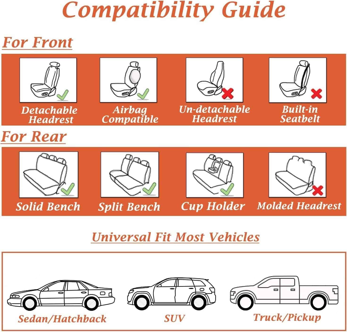 Cubiertas de Asiento de Auto Coverado -Gris - Imagen 9
