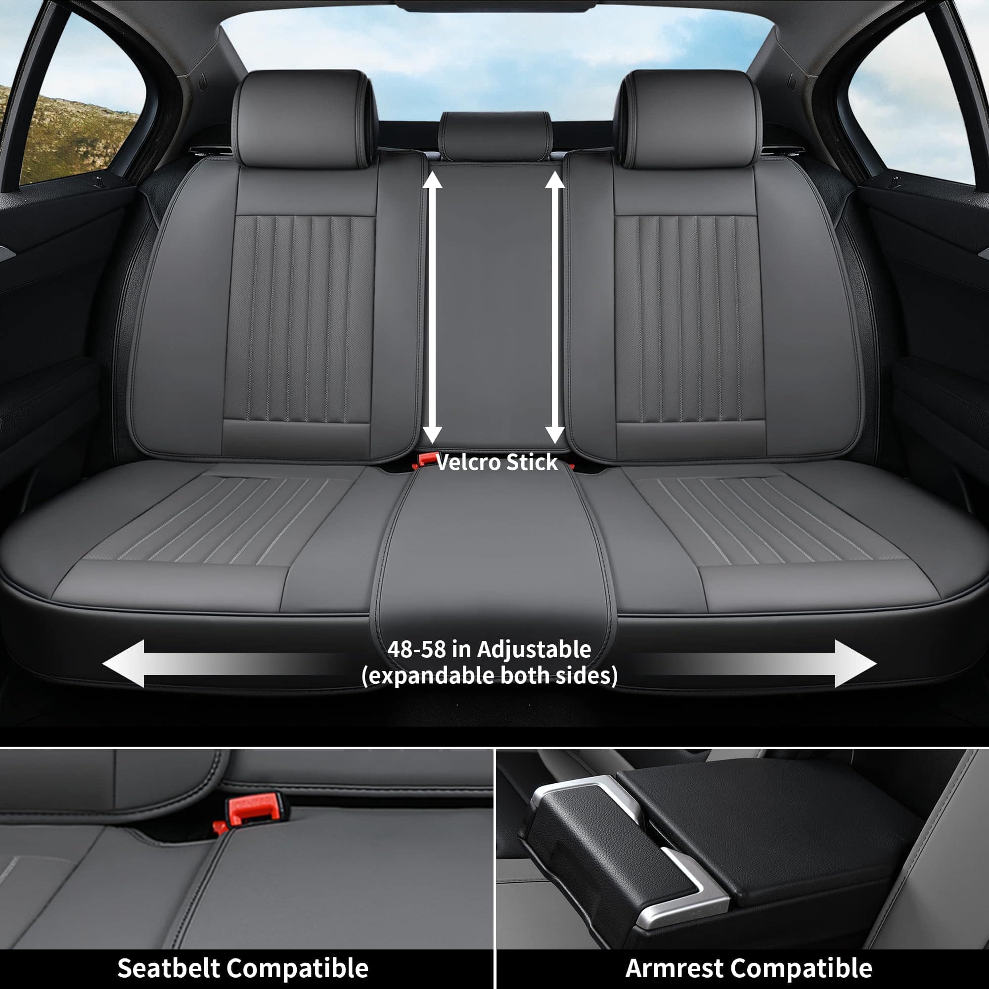 Cubiertas de Asiento de Auto Coverado -Gris - Imagen 6