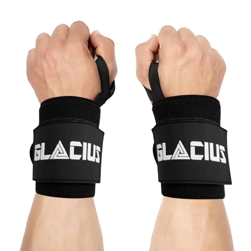 GLACIUS Wrist Wraps (Aprobado por USPA e IPL) 18" | Soporte