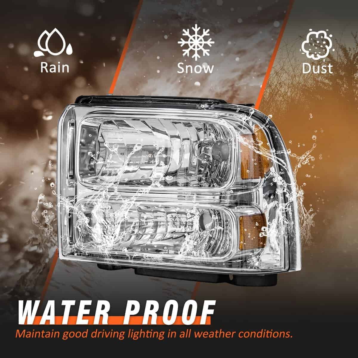 Conjunto de Faros para 2005-2007 Ford F250 F350 F450 F550 - Imagen 6