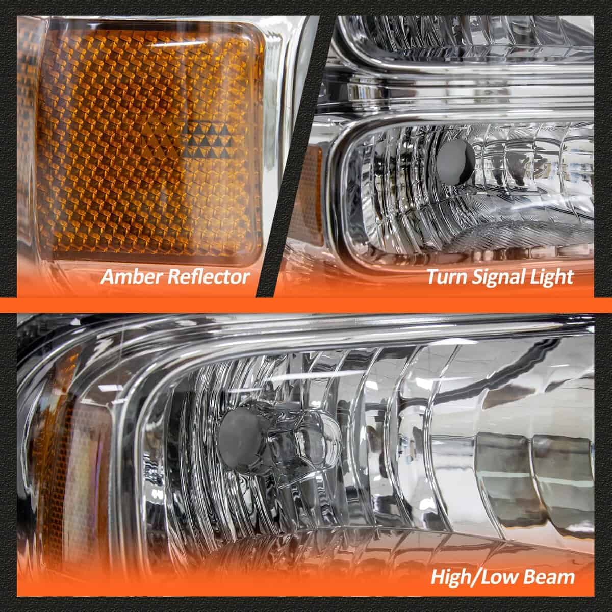 Conjunto de Faros para 2005-2007 Ford F250 F350 F450 F550 - Imagen 7