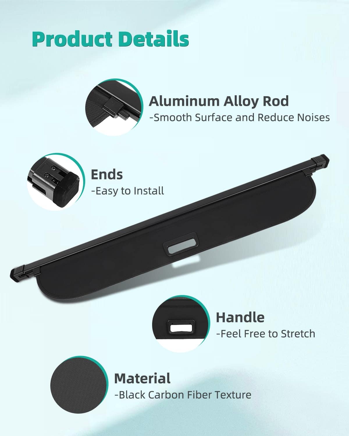 Cubierta de Carga SCITOO 2024 Ajuste para Subaru Crosstrek - Imagen 3