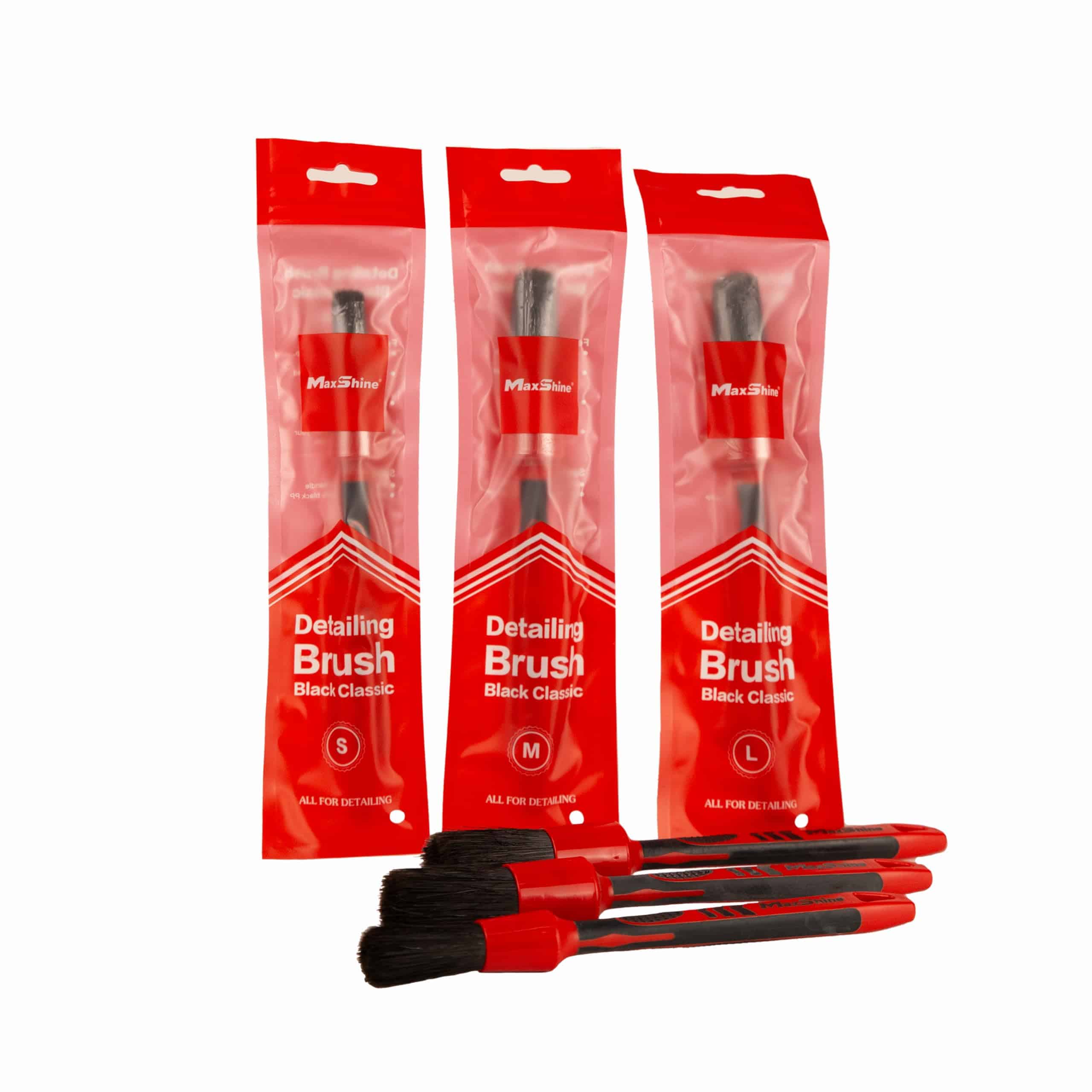 Cepillo de Detallado Universal Rojo y Negro Maxshine - - Imagen 3