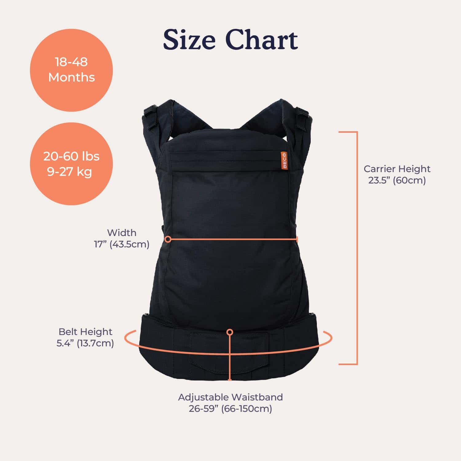 Portabebés para niños pequeños Beco con asiento extra - Imagen 6
