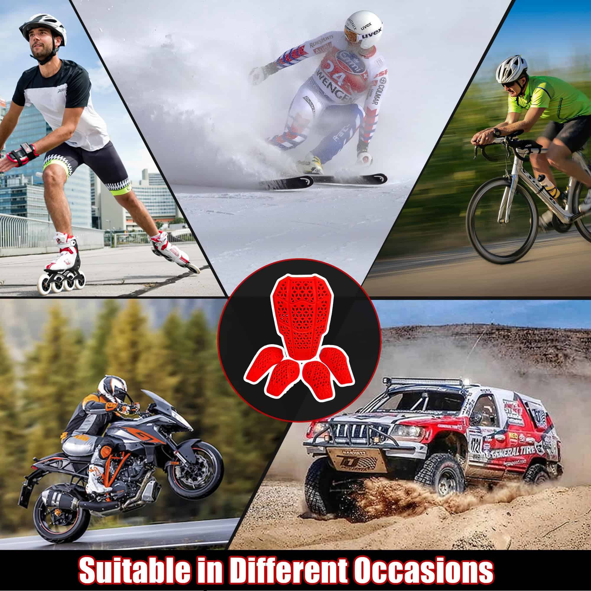 Conjunto de Pads de Armadura Certificados CE Nivel 2, - Imagen 7