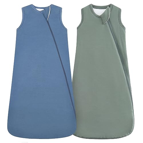 Saco de Dormir para Bebé Unisex de Rayón Hecho -Azul Claro y