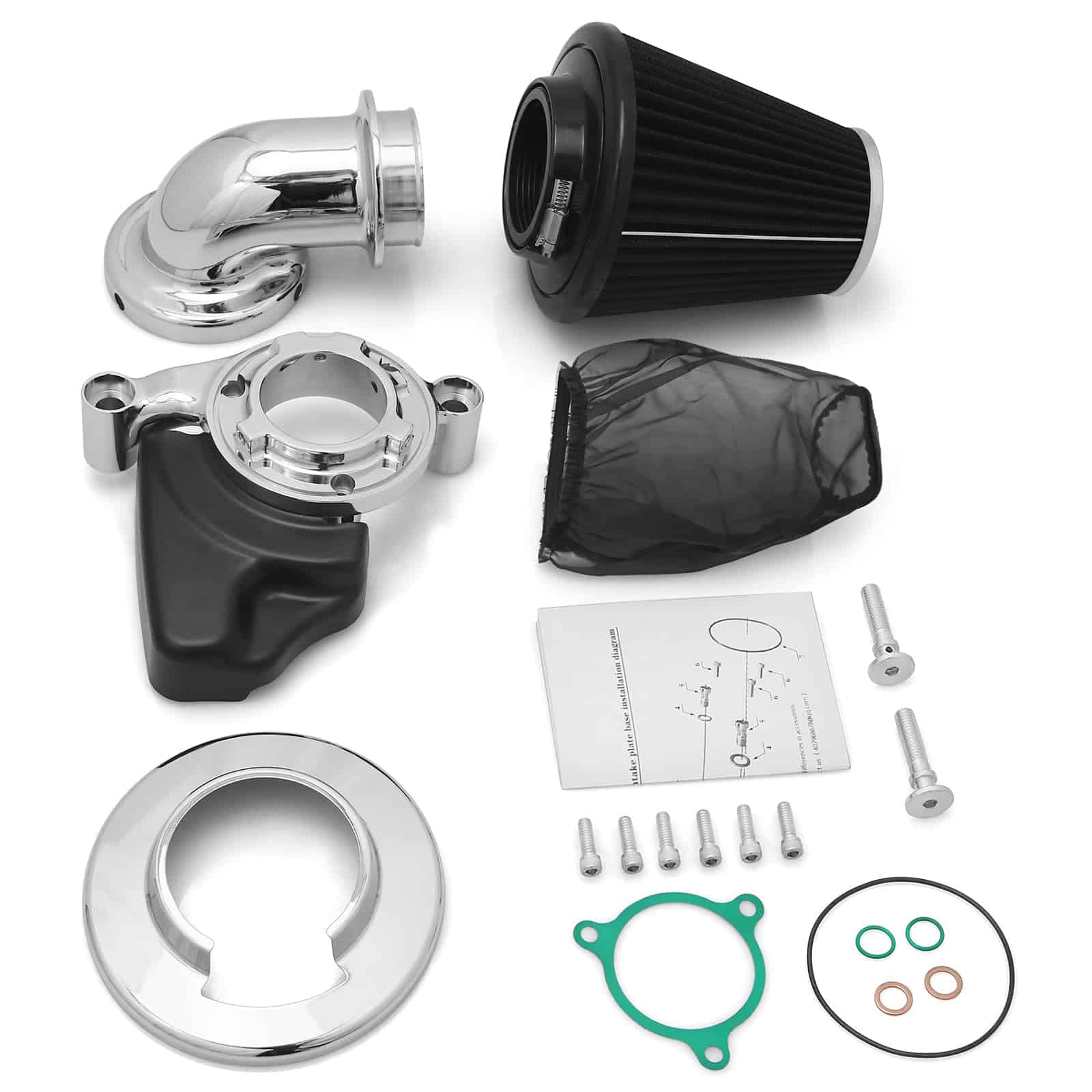 Filtro de aire limpiador para Harley Sportster -Cromado - Imagen 3