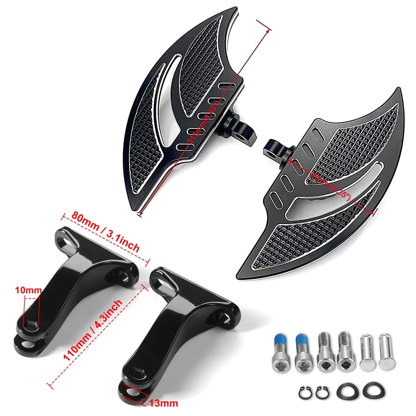 TOPRAMETAL para Harley Floorboards Touring -Negro - Imagen 8