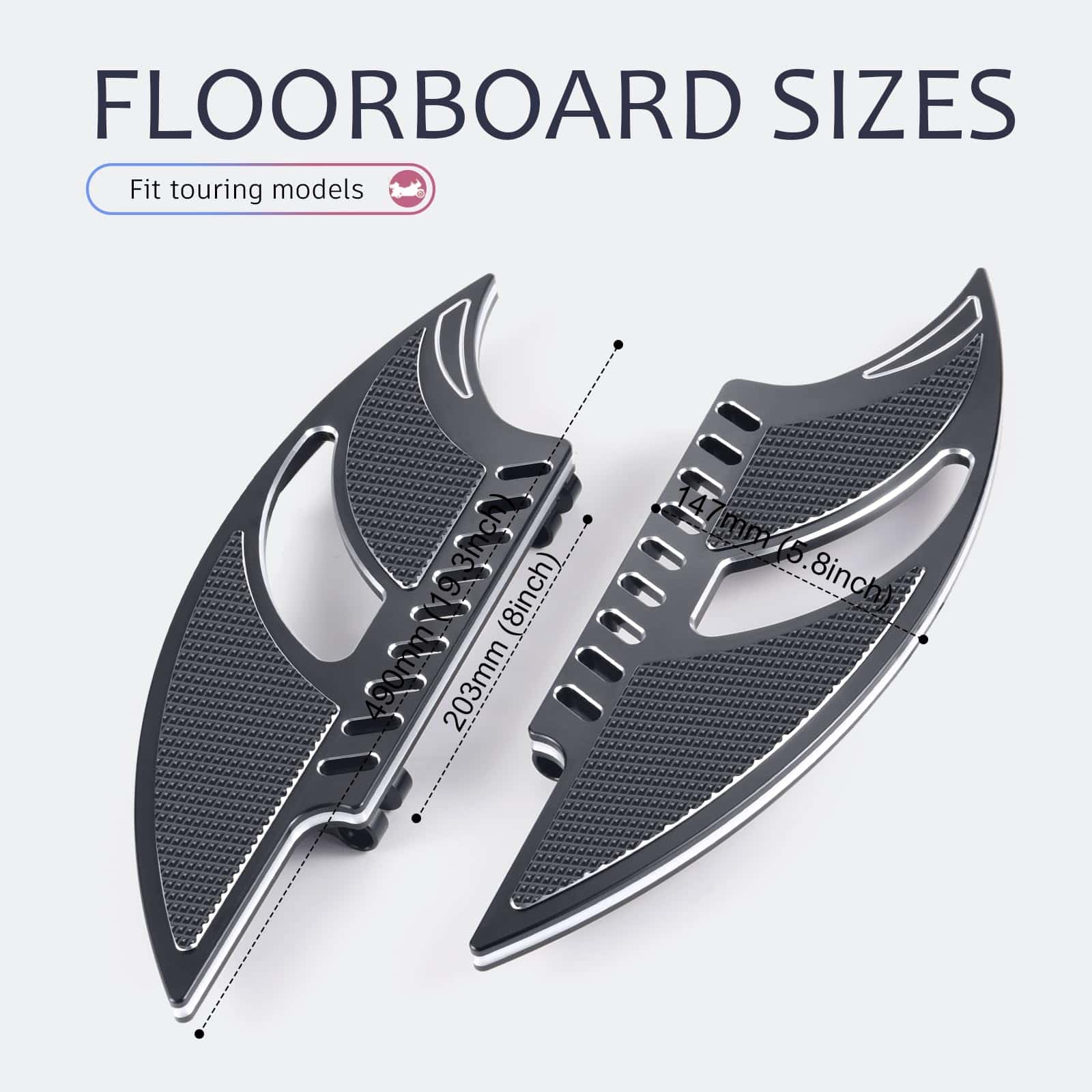 TOPRAMETAL para Harley Floorboards Touring -Negro - Imagen 4