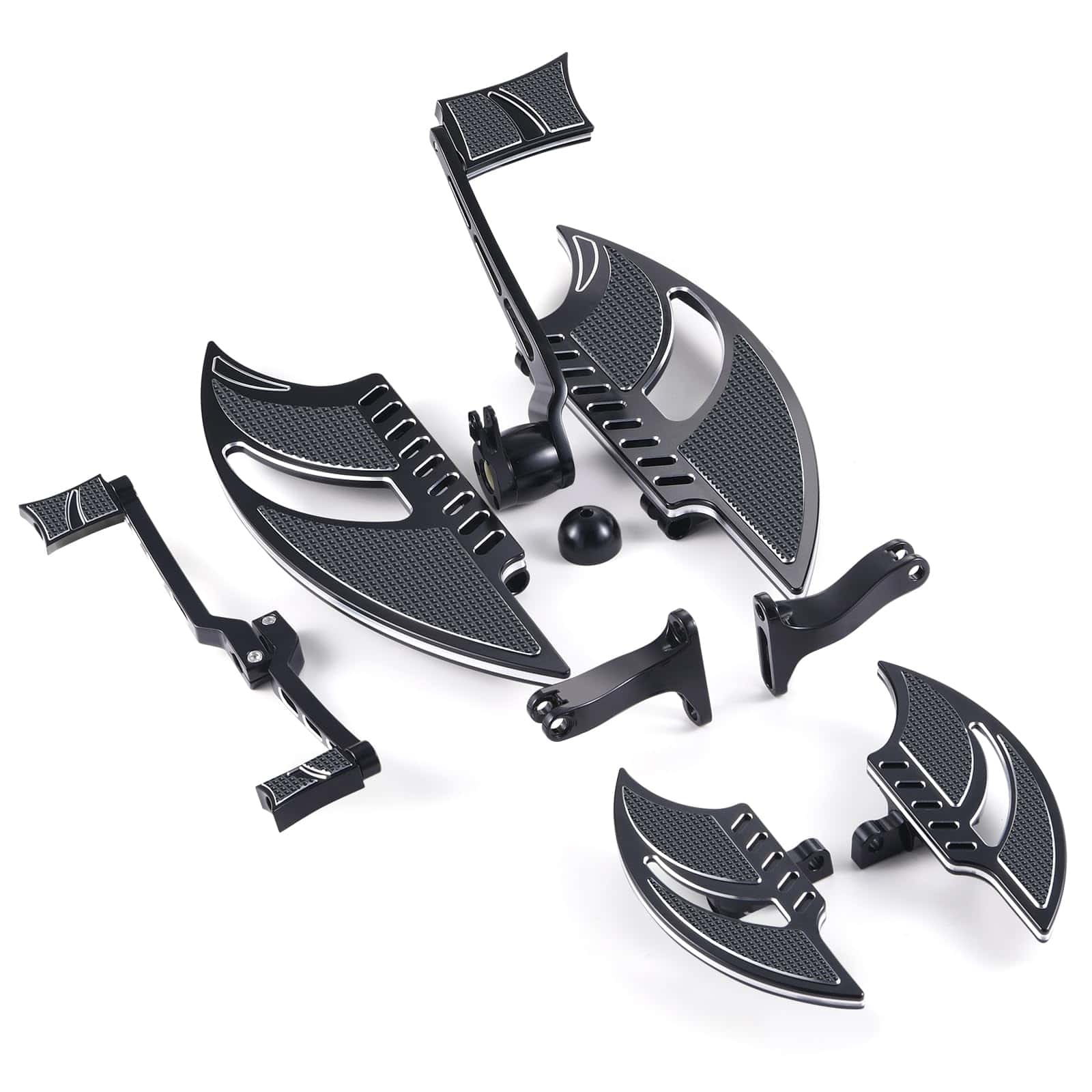 TOPRAMETAL para Harley Floorboards Touring -Negro