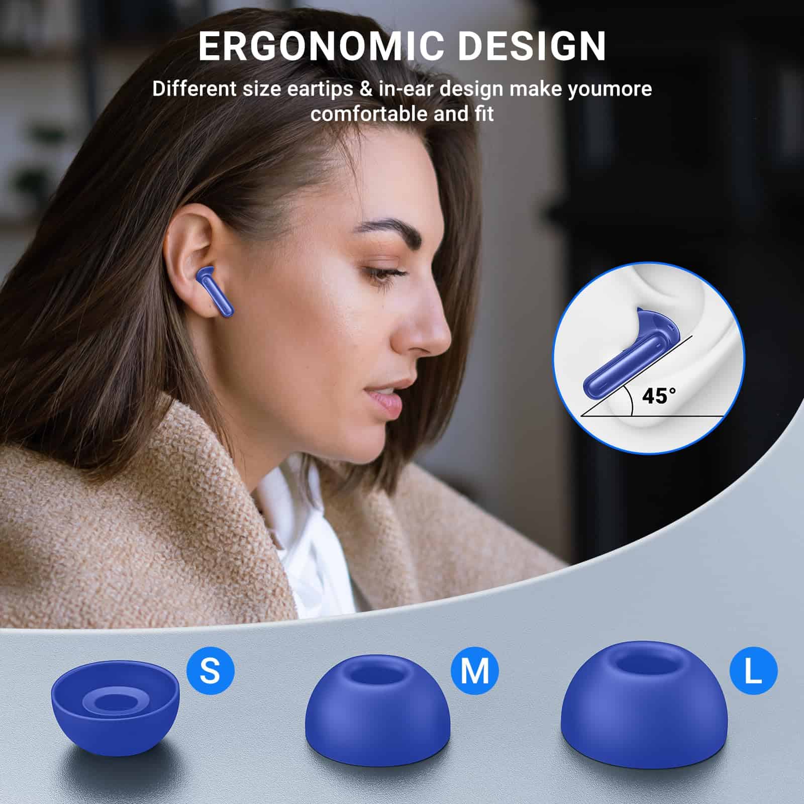 Auriculares inalámbricos, 2024 Auriculares HiFi estéreo con - Imagen 8
