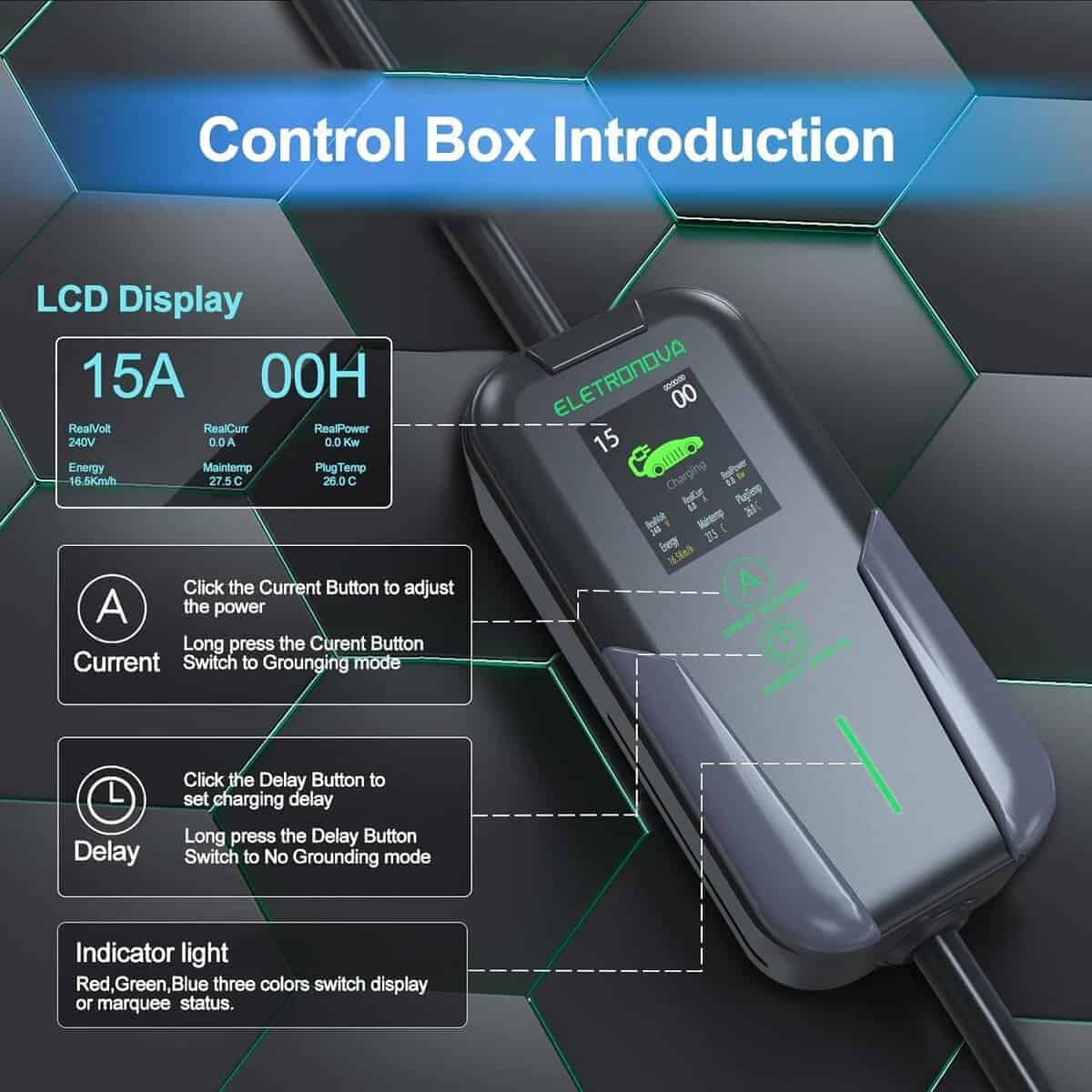 Cargador de Vehículo Eléctrico Eletronova Nivel 2 240V 15A - Imagen 3