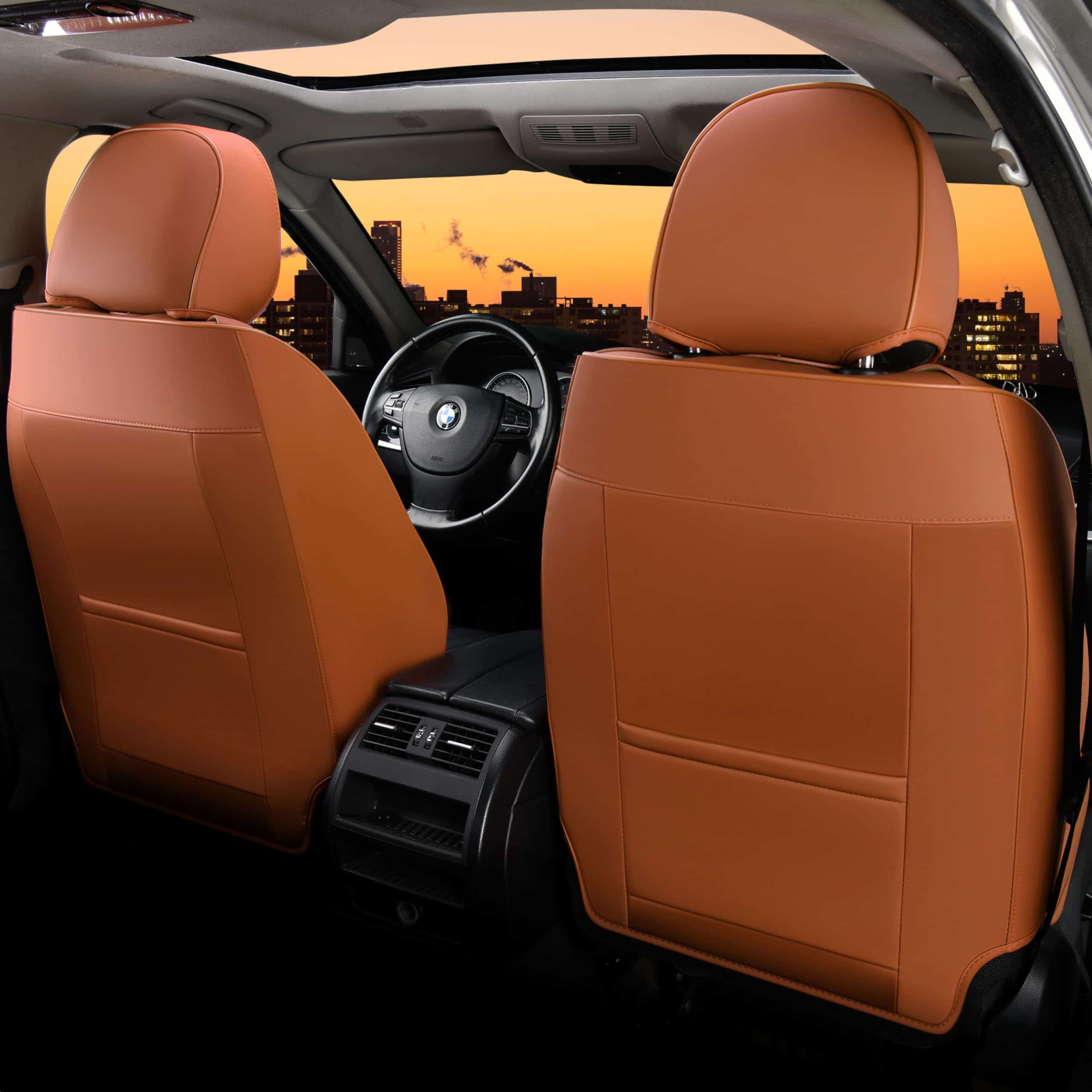 Fundas de asiento de cuero FLORICH, juego -Marrón - Imagen 4