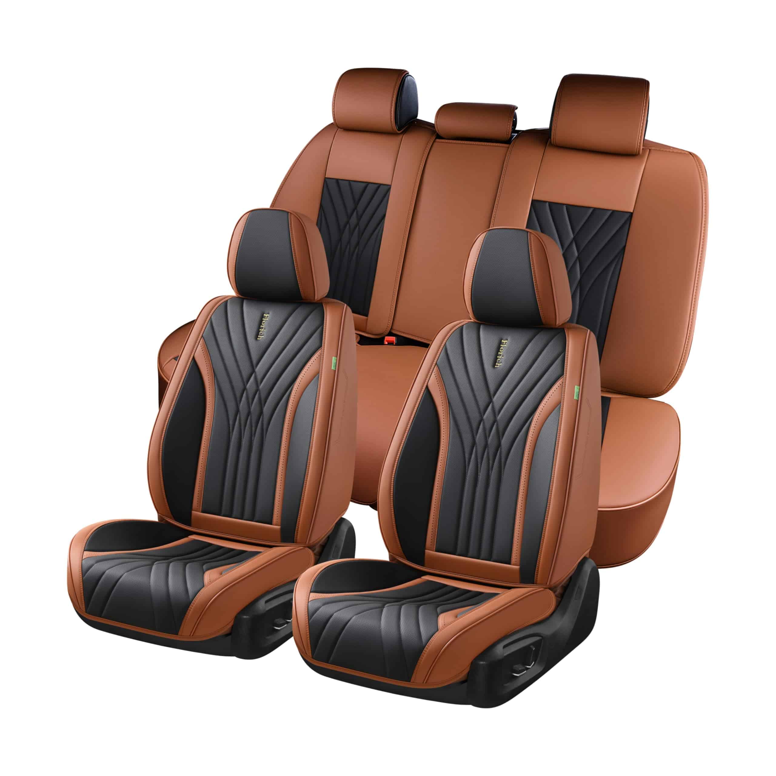 Fundas de asiento de cuero FLORICH, juego -Marrón