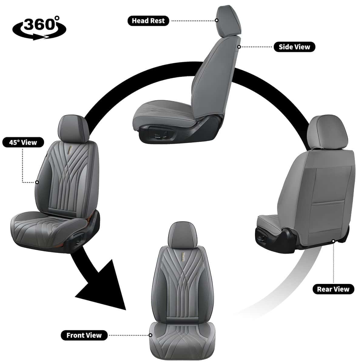 Cubiertas de asiento delantero para automóvil FLORICH, 2 - Imagen 5