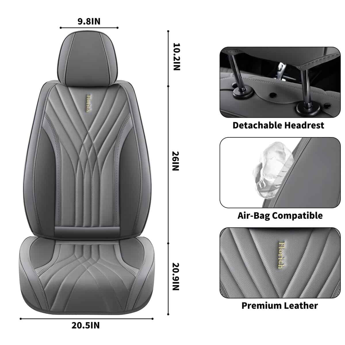 Cubiertas de asiento delantero para automóvil FLORICH, 2 - Imagen 4