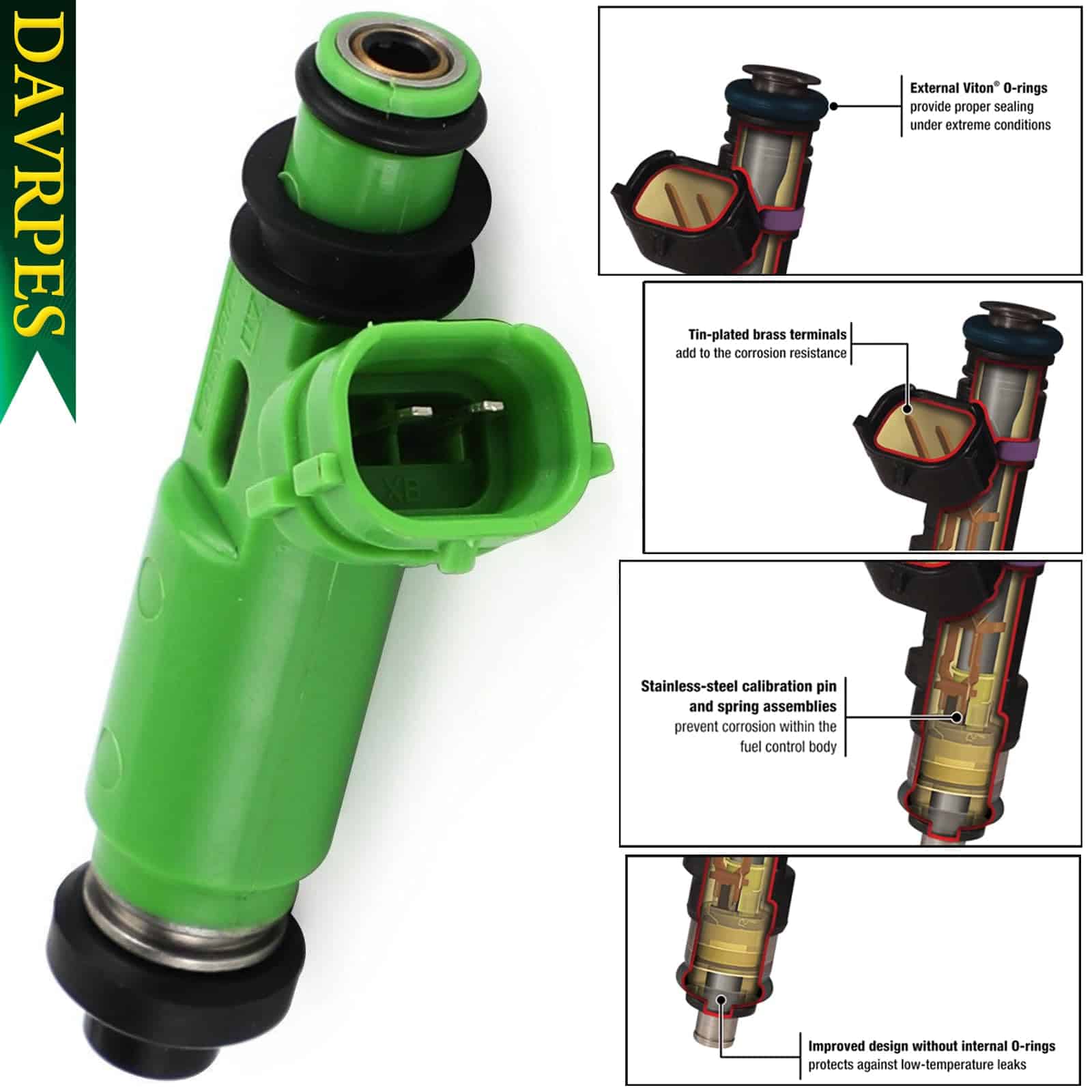 DAVRPES 6PCS FJ383 195500-3170 Inyectores de Combustible 4 - Imagen 8