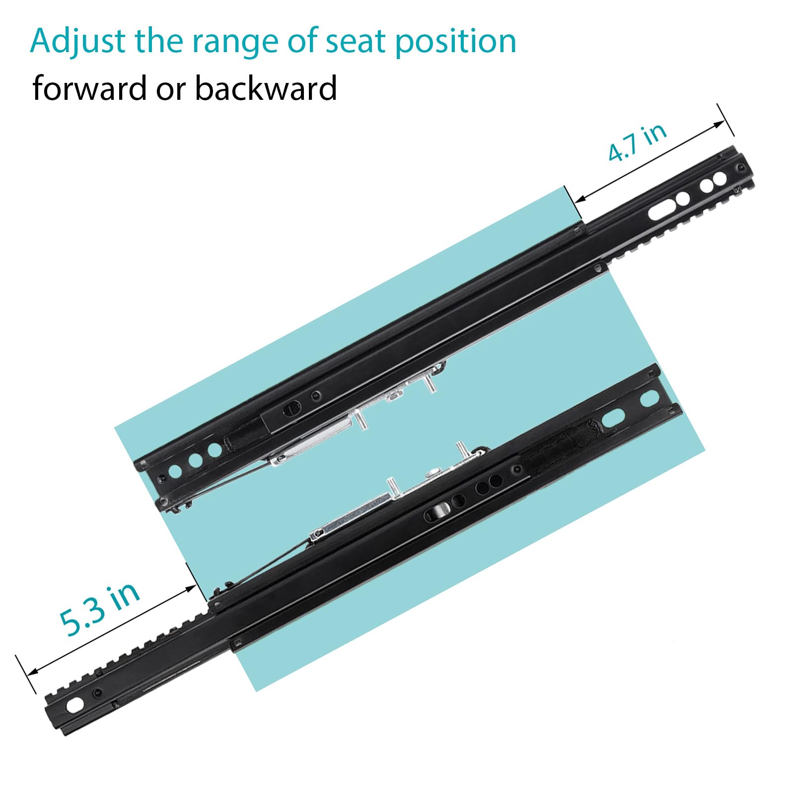 MOYZXC Seat Sliders, Kit de Ensamblaje de Guías de Asiento - Imagen 4