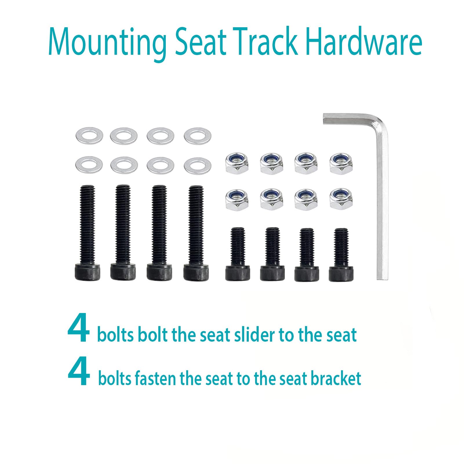MOYZXC Seat Sliders, Kit de Ensamblaje de Guías de Asiento - Imagen 7