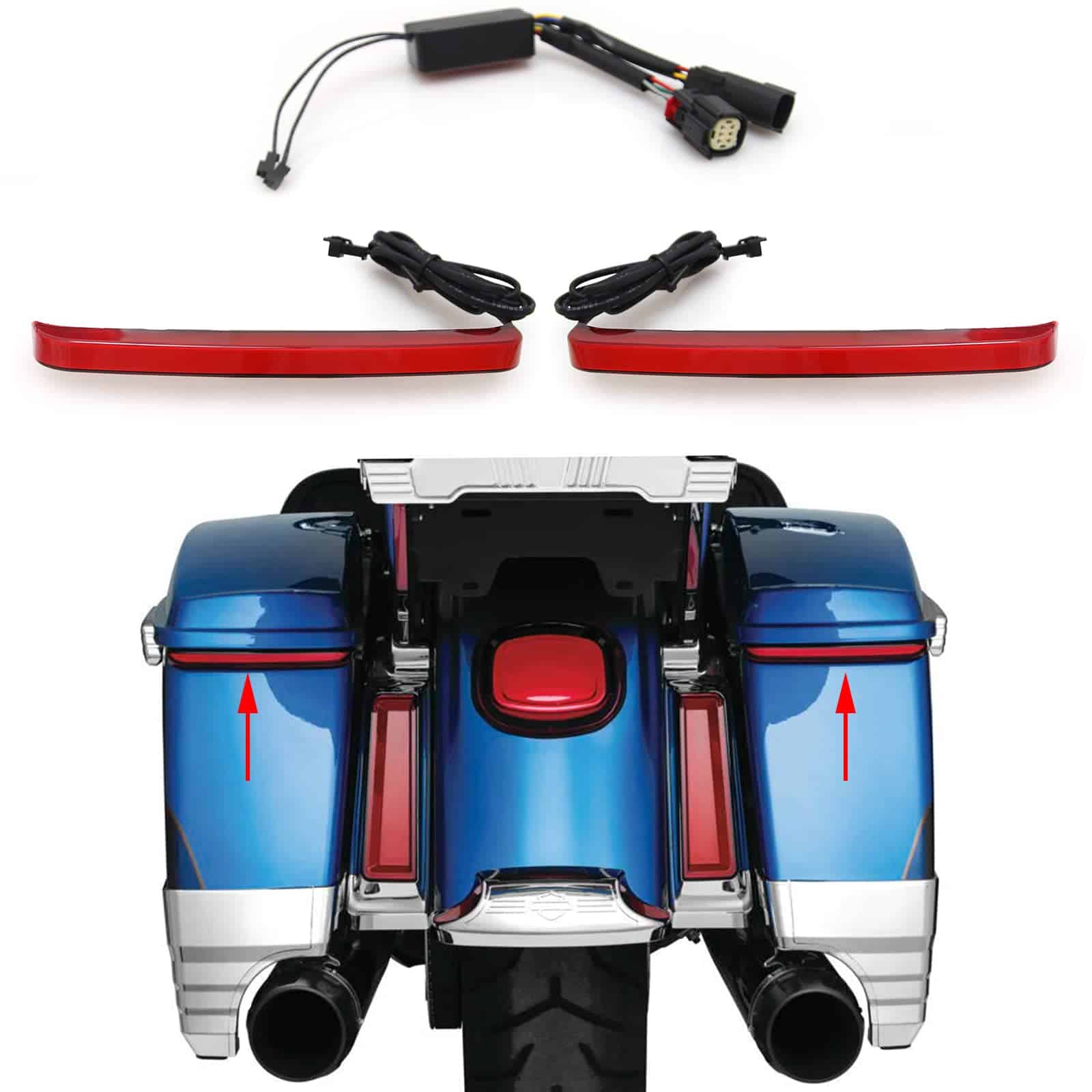 Luces LED para alforjas Luz de freno de señal de giro