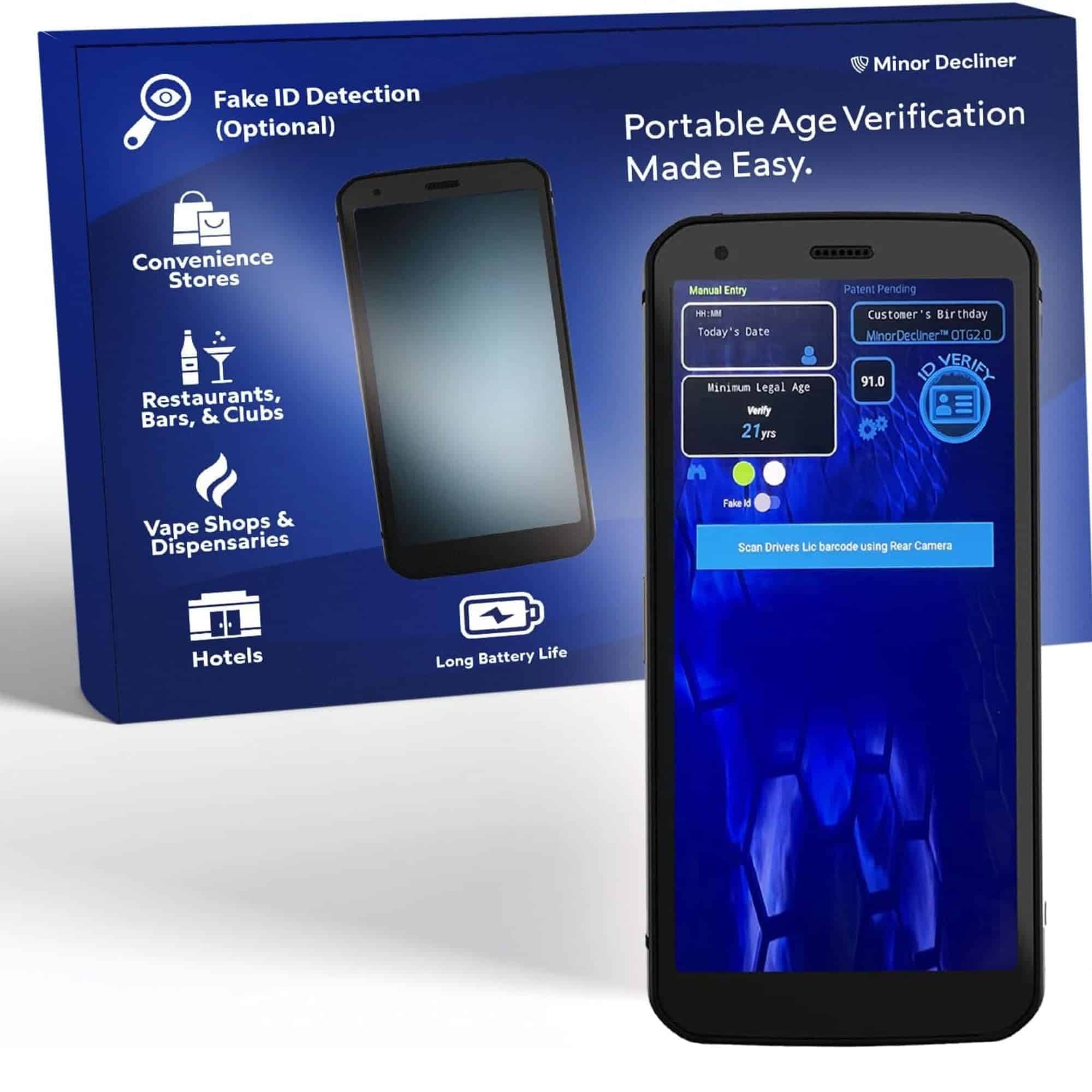 Escáner de identificación móvil y pasaporte para bares y