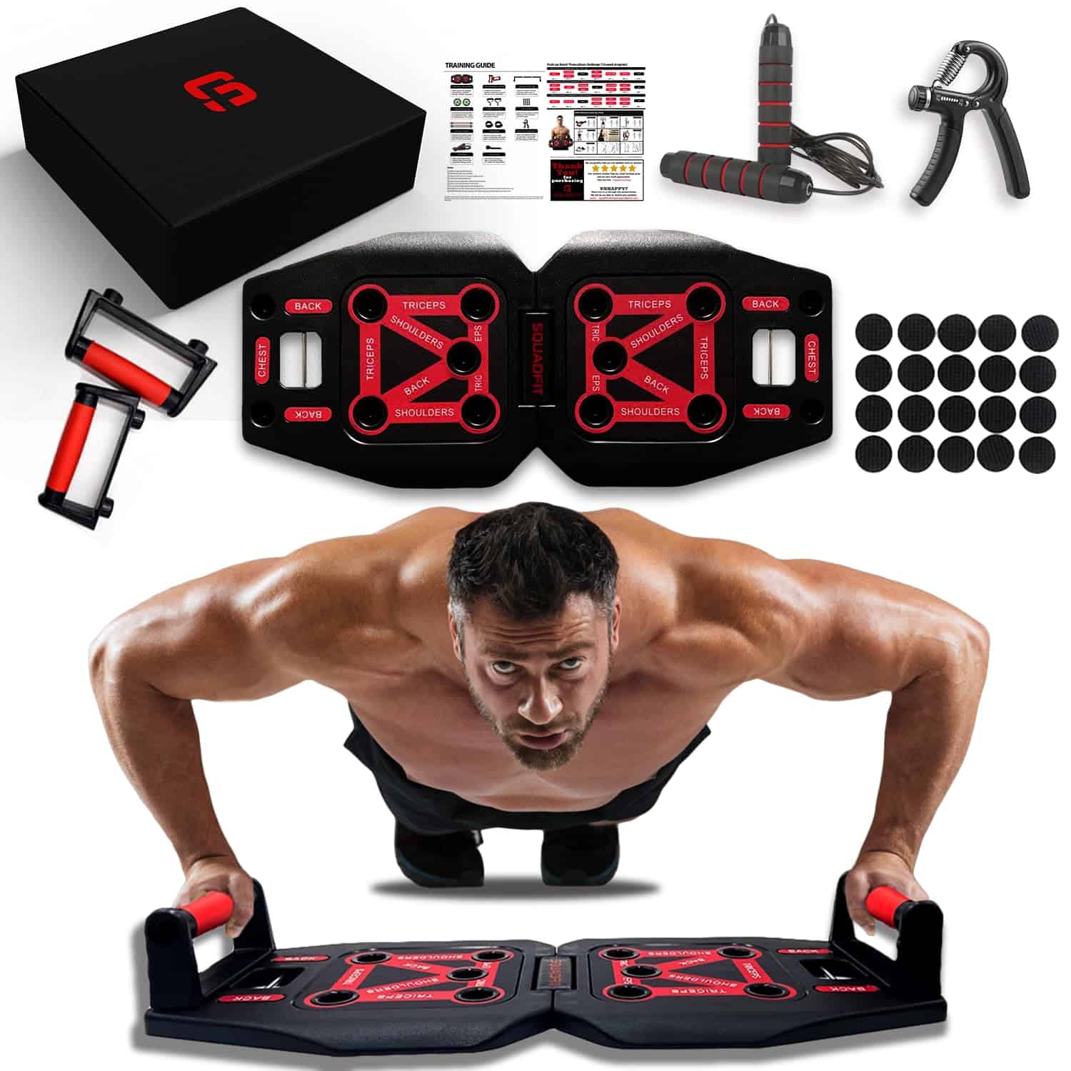 Tablero de Flexiones SquadFit & Kit de Fitness - Set de