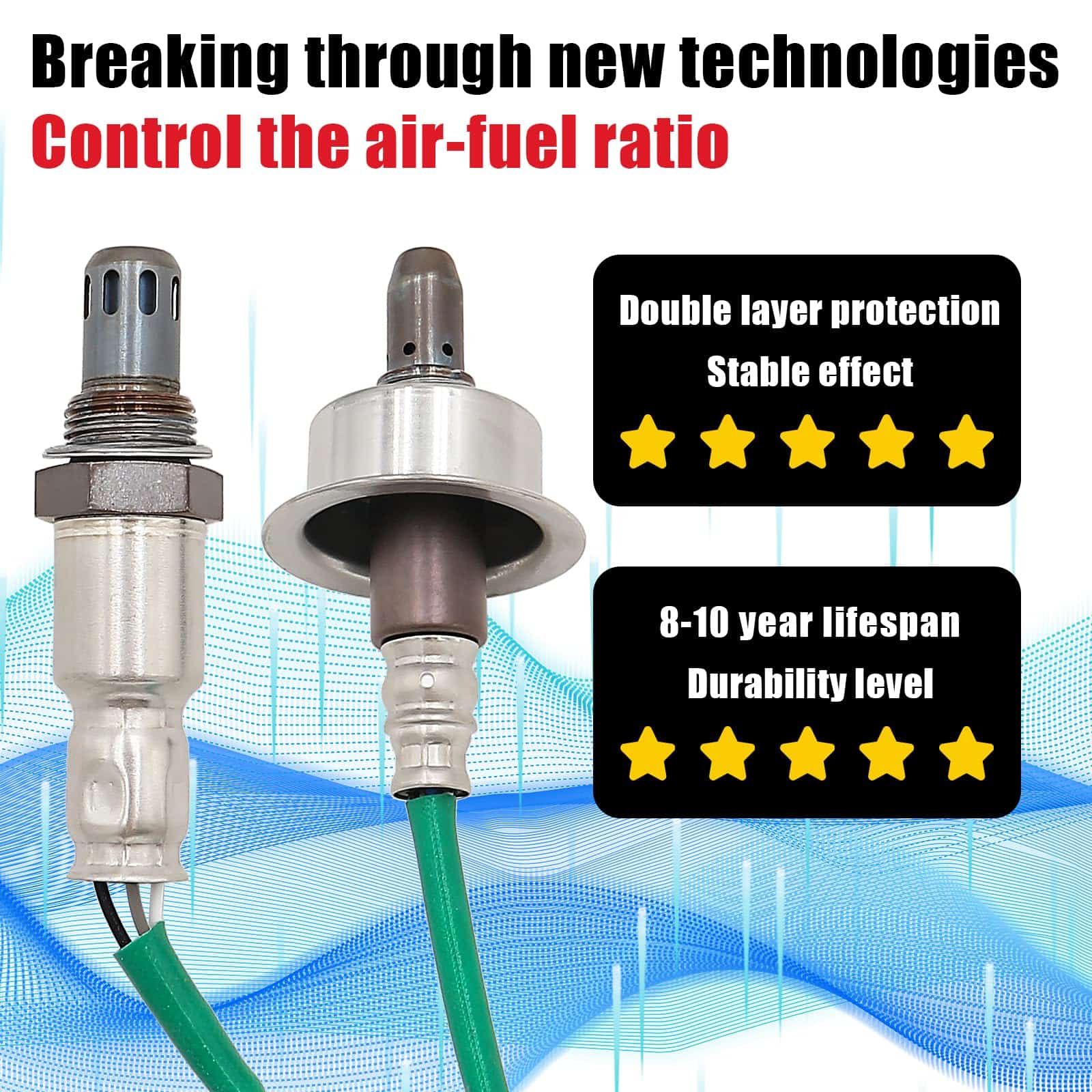 Sensor de oxígeno delantero y trasero compatible con Honda - Imagen 4