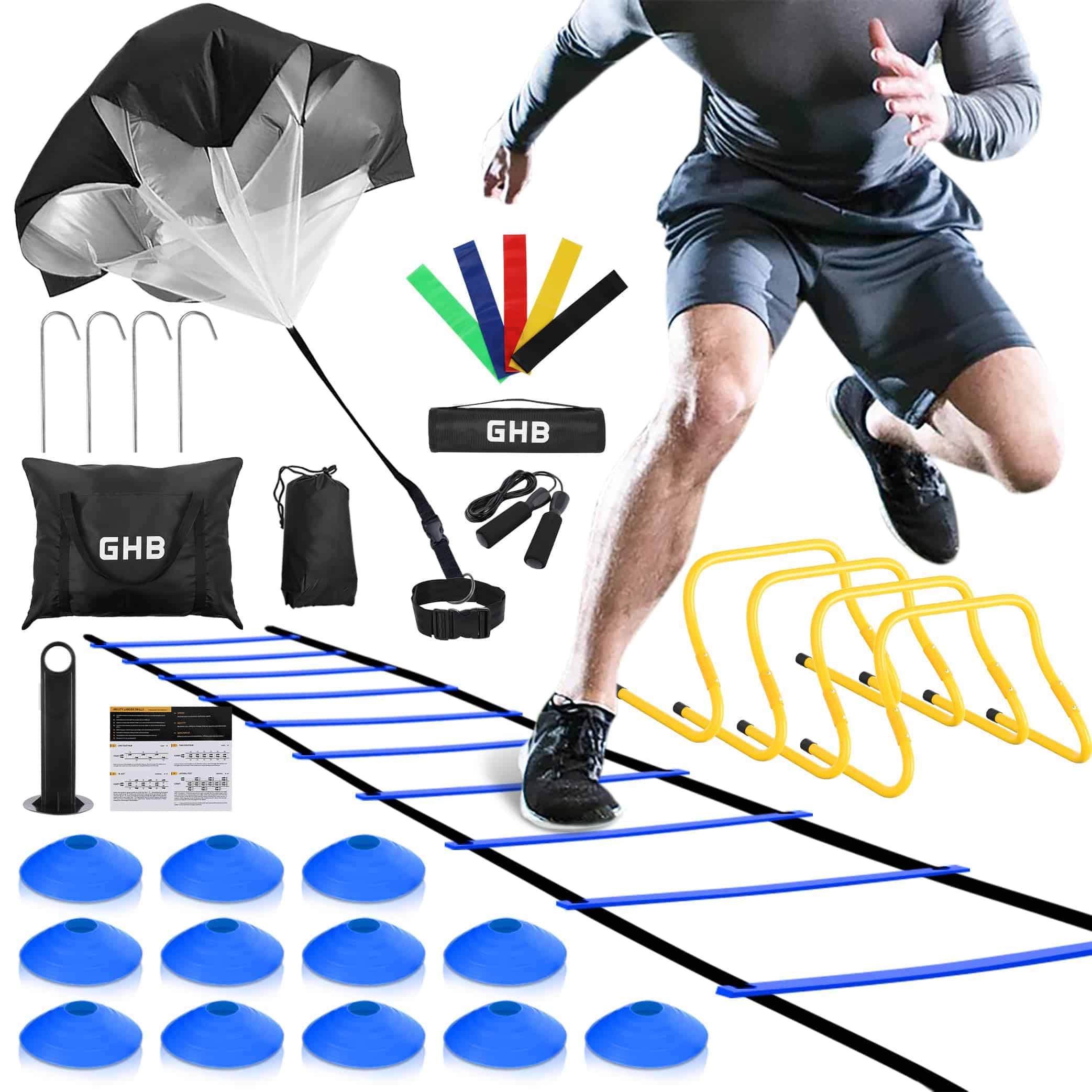 Set de Equipo de Entrenamiento de Fútbol con Escalera de
