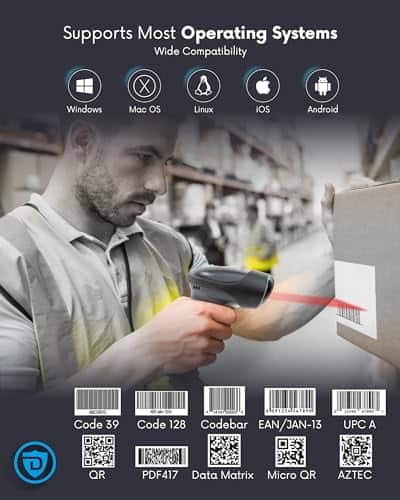 Escáner de códigos de barras y QR inalámbrico | Entrada USB - Imagen 4