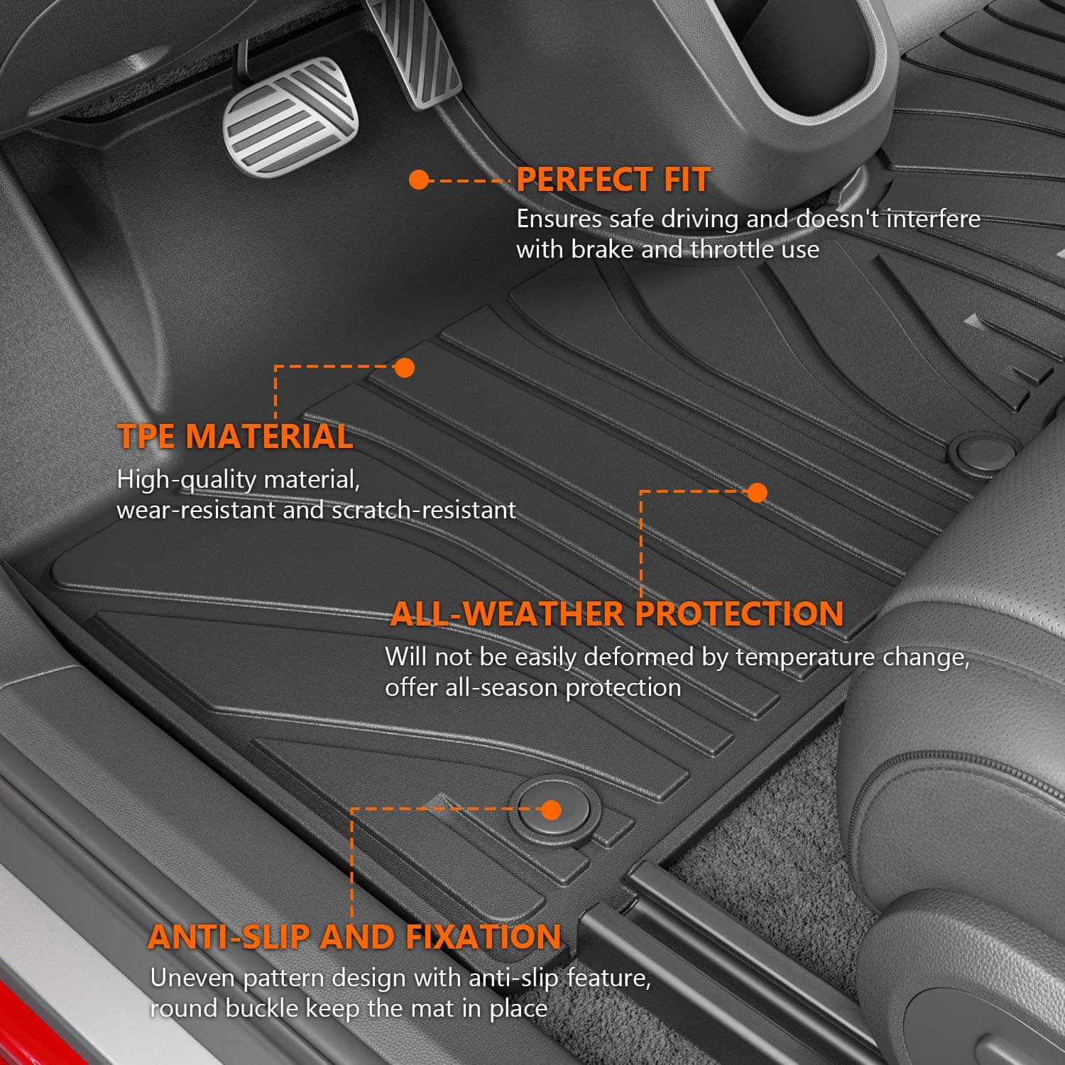 Tapete para piso Compatible con 2022-2025 Ioniq 5 Tapete - Imagen 5
