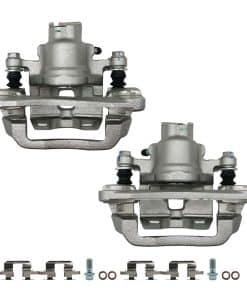 Conjunto de 2 calipers de freno trasero con soporte para