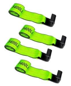 Mimanchi 4" x 5' Roll Off Container Winch Strap con Gancho