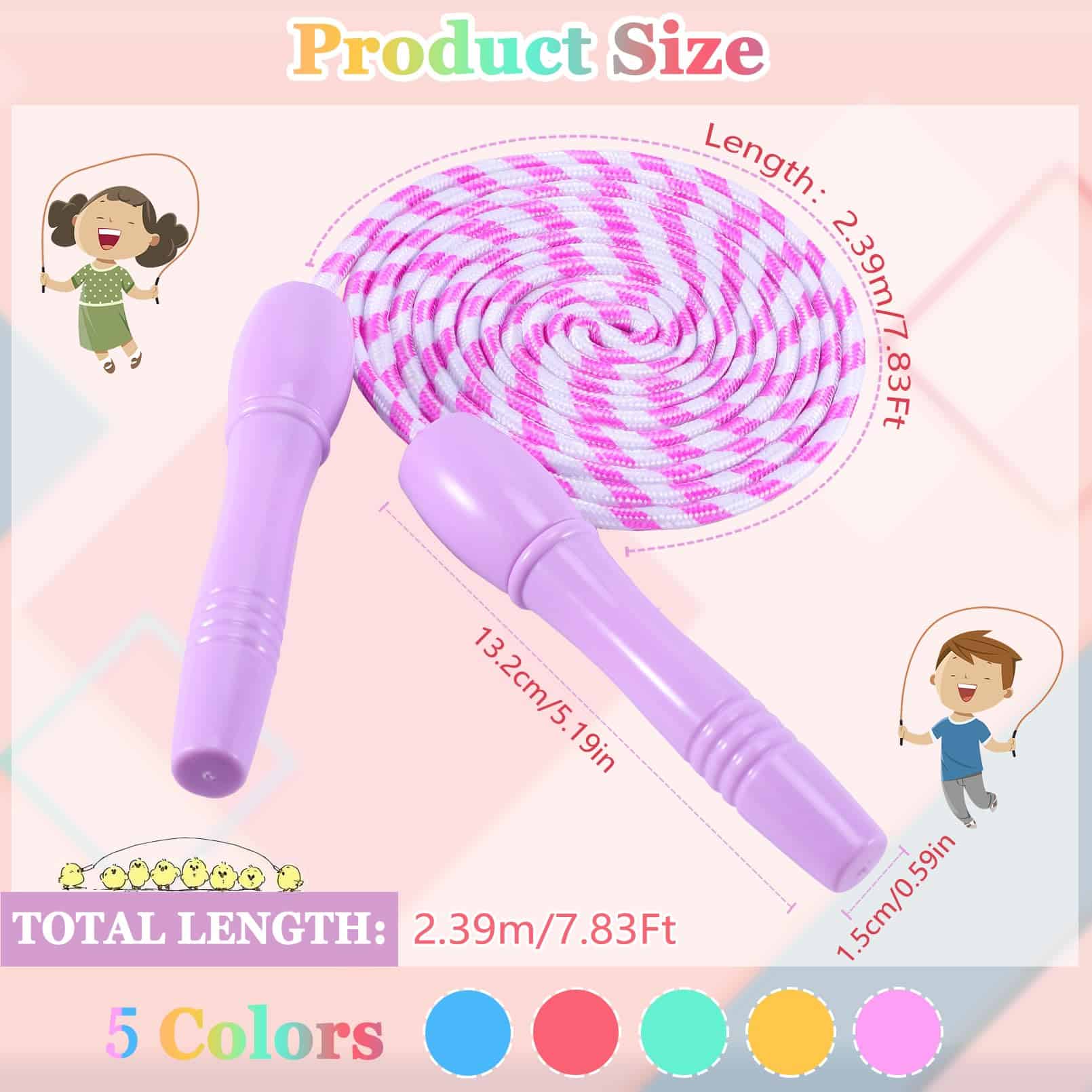 Dyrfolm 12 Pack Cuerda para Saltar para Niños, Cuerda de - Imagen 3