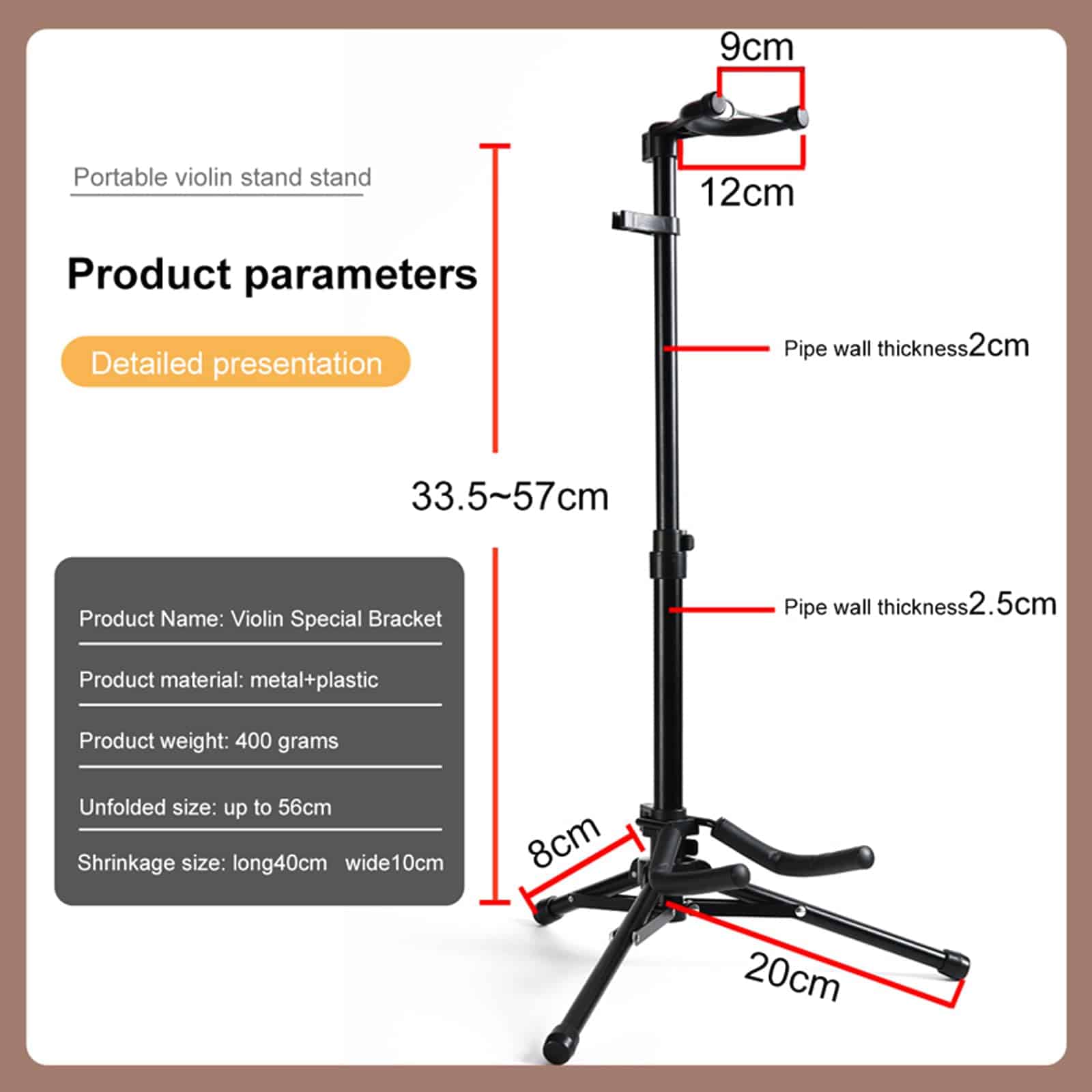 Soporte para violín Meoctrwh, soporte de aleación de - Imagen 5