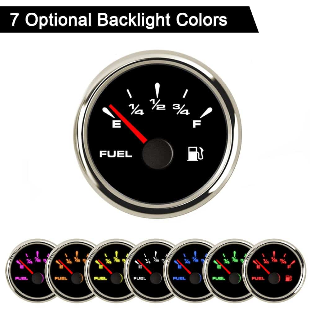 JIECAIZI 52mm/2-1/16" Medidor de nivel de combustible con - Imagen 4