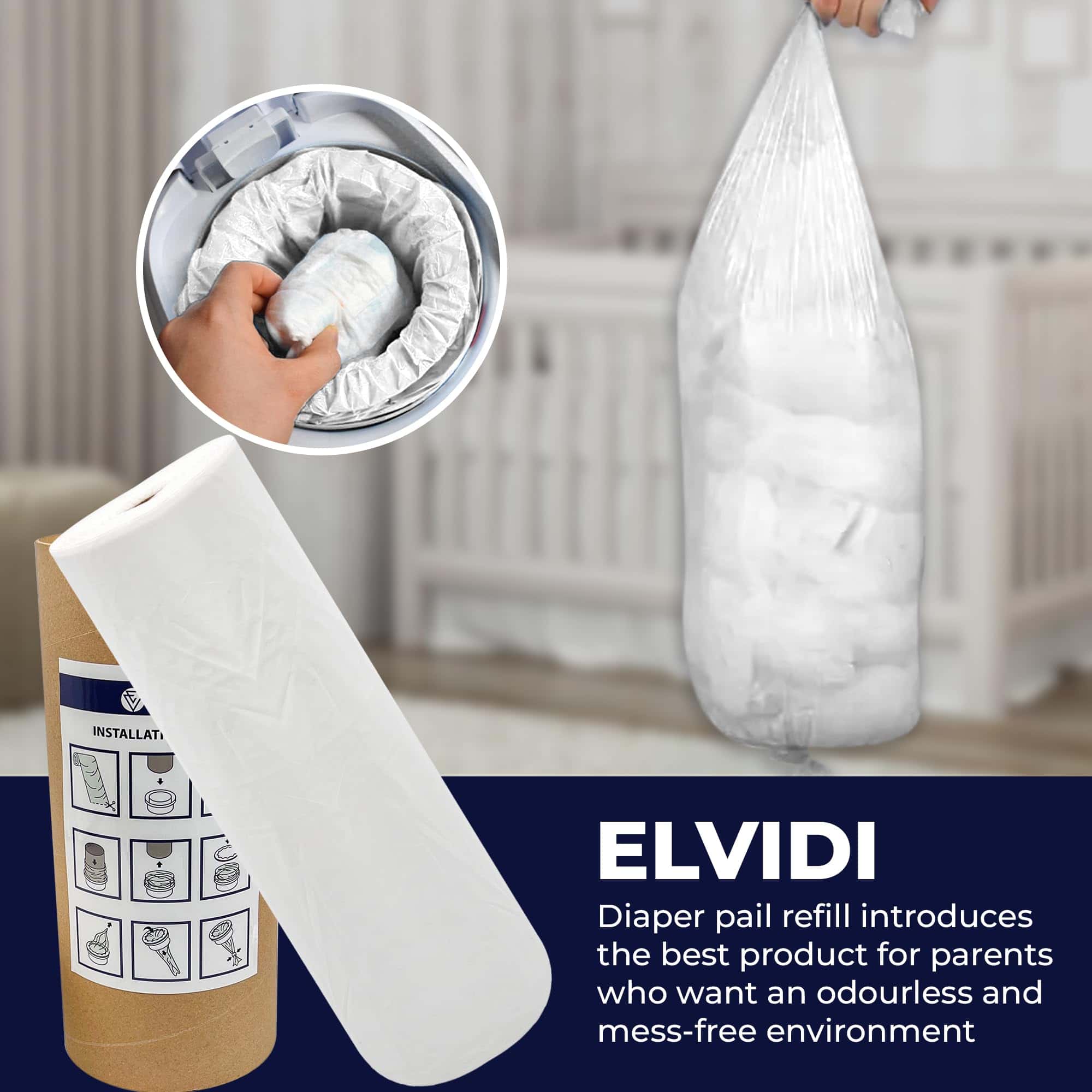 Recambios para botes de pañales 200m para bebés | Sin - Imagen 6