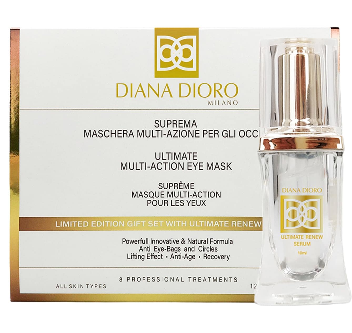 Set de Cuidado de Ojos DIANA DIORO 24K ULTIMATE - Lujosas