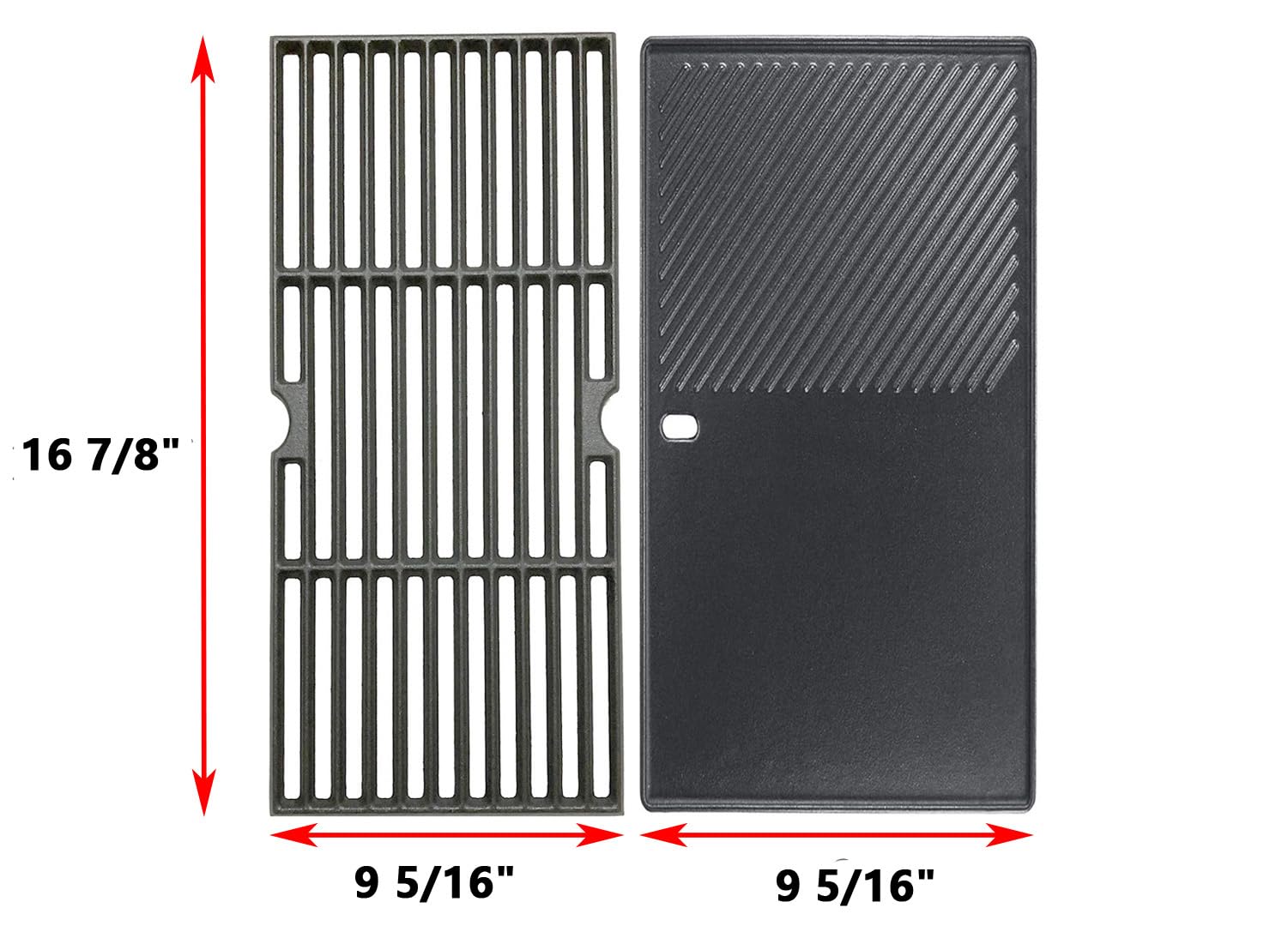 Votenli C6876C 16 7/8" Parrillas (Paquete de 2) y Plancha - Imagen 3