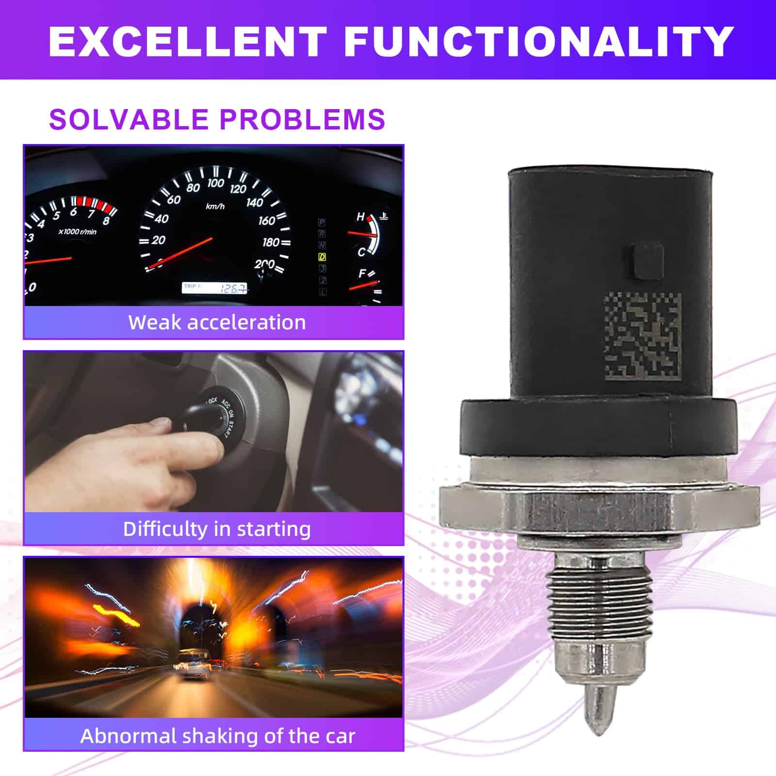 Sensor de presión del inyector de combustible compatible - Imagen 3